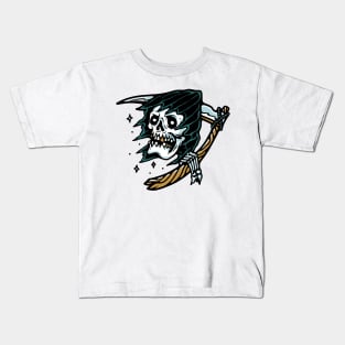 Grim Reaper Tattoo Kids T-Shirt